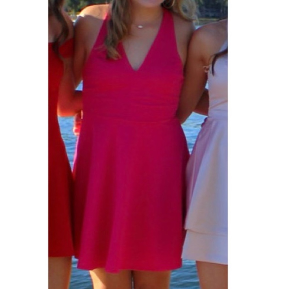 Hot pink cocktail dress!